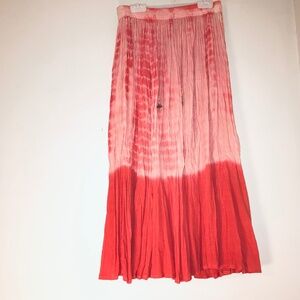 NWT Vtg 90s Unity International Pink Tie Dye Maxi Skirt 100% Cotton India OS